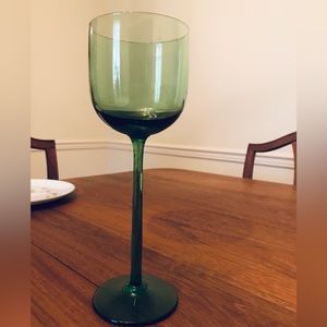 Carlo Moretti Vintage MCM 9.5” Emerald Green Wine Glass